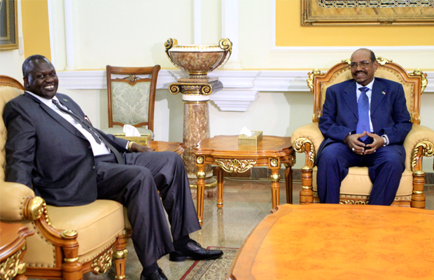 Omar al-Bashir et Riek Machar 