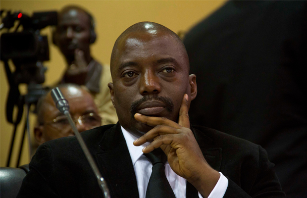 ISAAC KASAMANI [AFP] - Le Président de la République démocratique du Congo Joseph Kabila pendant la Conférence Internationale sur la région de Great Lakes le 5 septembre 2013, à Kampala