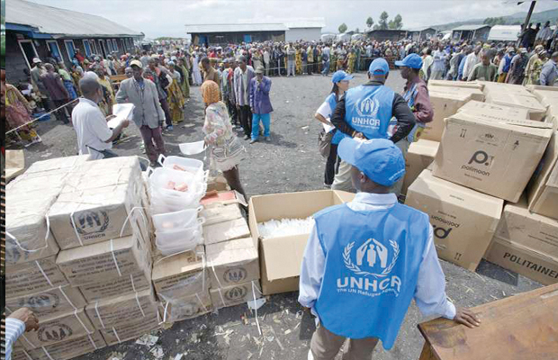 Distribution des vivres par l’UNHCR