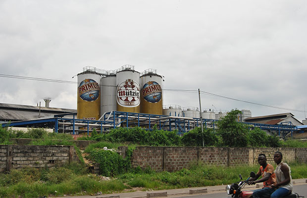 L’usine de la société brassicole congolaise Bralima à Kinshasa. (Photo BEF)