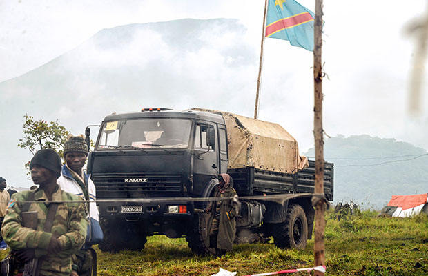 Une base militaire des Fardc non loin de la frontière avec le Rwanda. (DR)