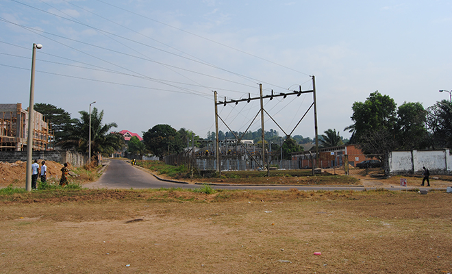 Installations servant au transport de l’électricité dans la capitale congolaise. 